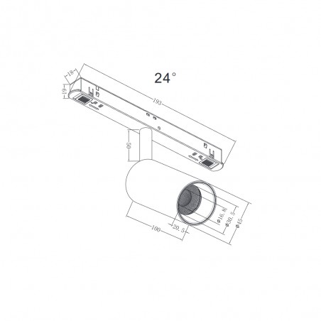 Spot magnétique sur rail Focus LED Exility (5W)
