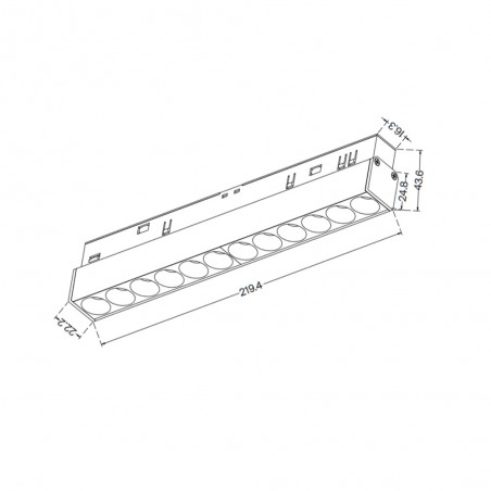 Spot LED pour rail magnétique Points Exility (12W)