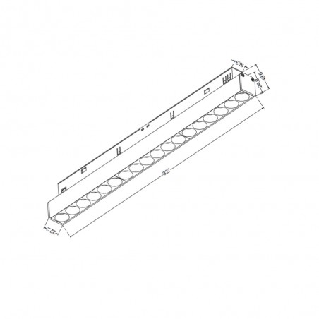 Spot LED pour rail magnétique Points Exility (18W)