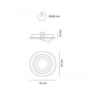 Spot encastrable CLASSIC rond noir