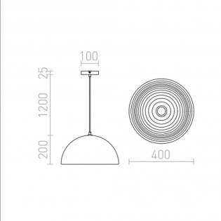 Lampe de plafond Carissima
