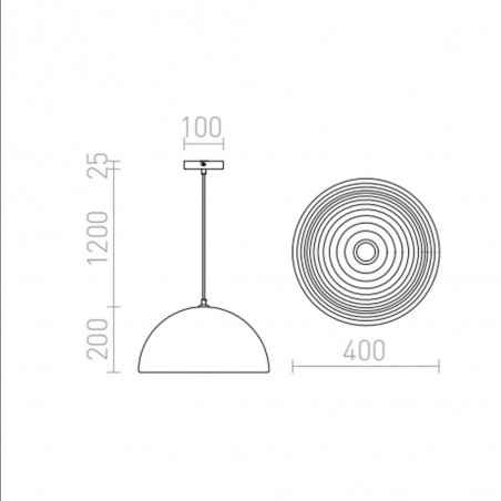 Lampe de plafond Carissima