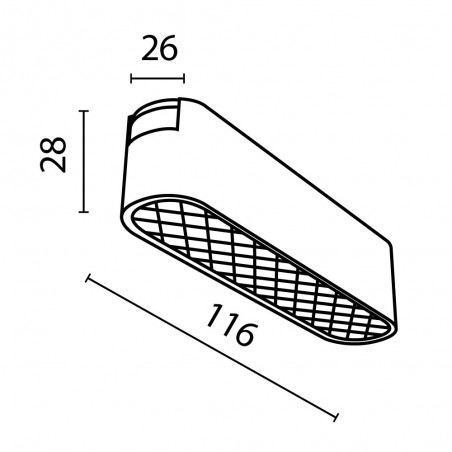 Spot à LED pour rail magnétique Basis Grid Radity (6W)