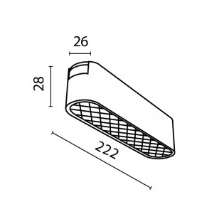 Spot à LED pour rail magnétique Basis Grid Radity (12W)