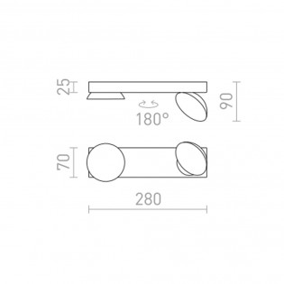 Lampe de plafond LED Eliseo (5W)
