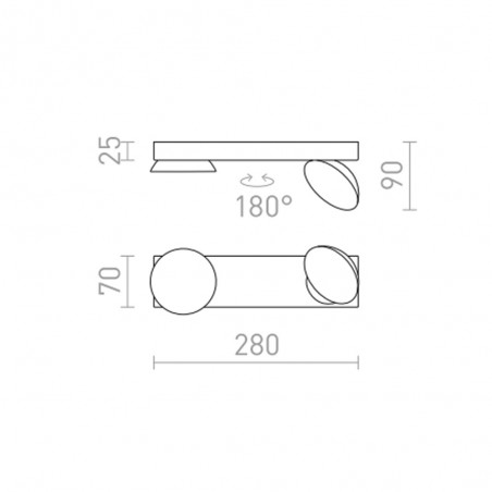 Lampe de plafond LED Eliseo (5W)