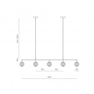 Lampe de suspension á LED Doul (5x3W)