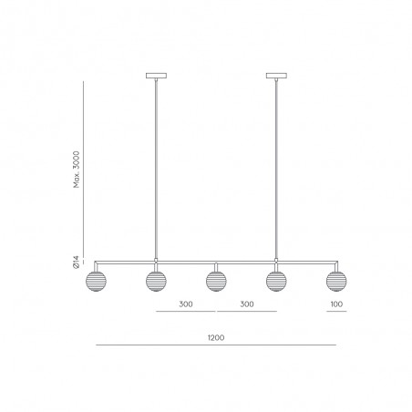 Lampe de suspension á LED Doul (5x3W)