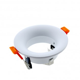 Aro empotrable Basic II redondo blanco.