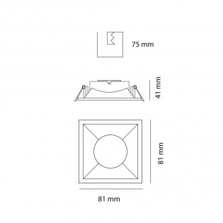 Pack 5 Encastrables Confort Carré (blanc)