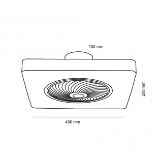 Ventilateur de plafond á LED Monic CCT (40W)
