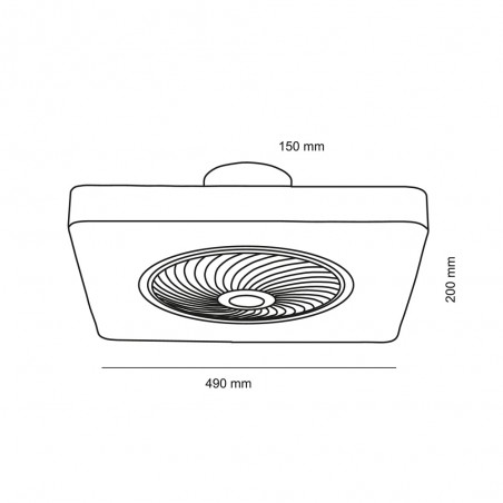 Ventilateur de plafond á LED Monic CCT (40W)