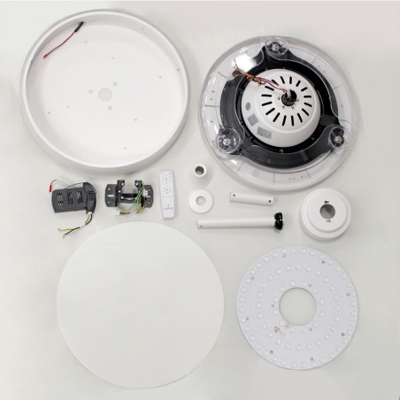 Ventilateur á LED avec pales pliantes Vera CCT Dim (30+10W)