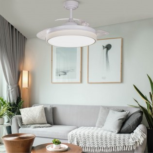 Ventilateur á LED avec pales pliantes Vera CCT Dim (30+10W)
