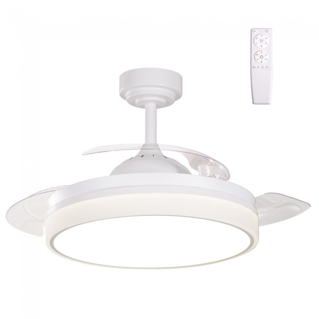 Ventilateur á LED avec pales pliantes Vera CCT Dim (30+10W)