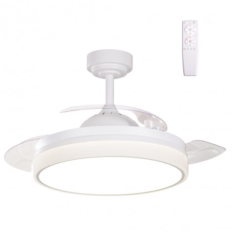 Ventilateur á LED avec pales pliantes Vera CCT Dim (30+10W)