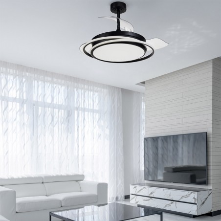 Ventilateur á LED avec pales pliantes Antila CCT Dim (60W)