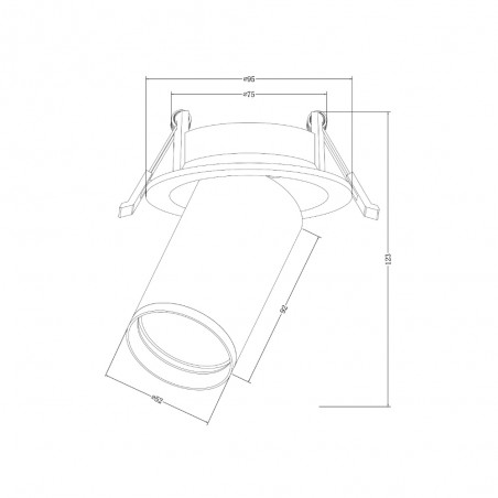 Spot de plafond encastré Focus S II