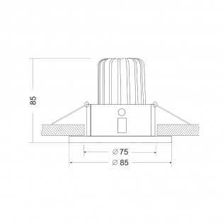Downlight á LED por bains Zoom Dimmable (12W)
