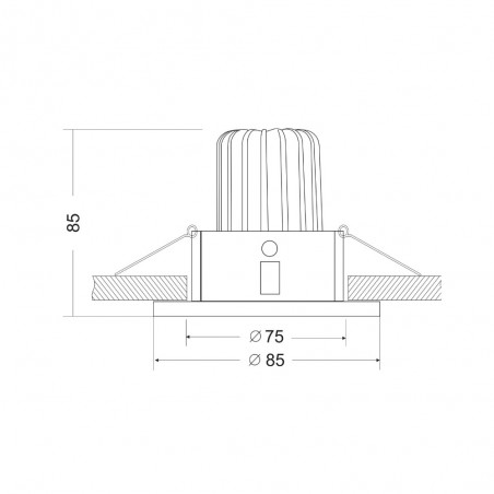 Downlight á LED por bains Zoom Dimmable (12W)
