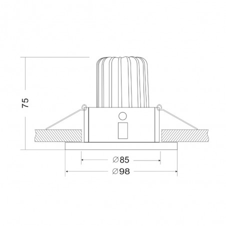 Encastré de plafond á LED Yin 4000K (12W)