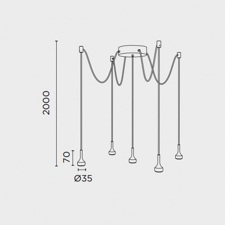 Lampe a suspension LED Mini (15W)