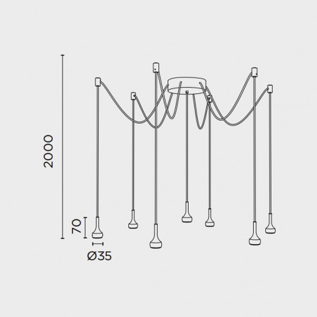Lampe a suspension LED Mini (21W)