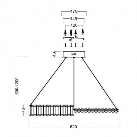 Suspension á LED Krone (36W)