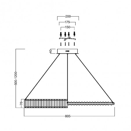 Suspension á LED Krone (45W)