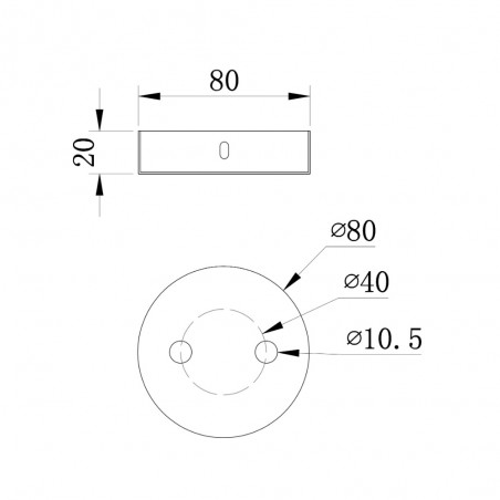 Rosace de plafond Universal (2 lumières)