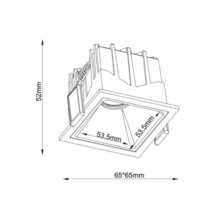 Encastré de plafond Alfa LED Dim II (10W)