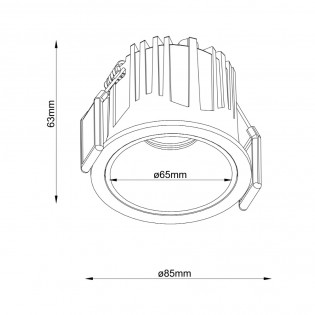 Encastré de plafond Alfa LED Dim (15W)