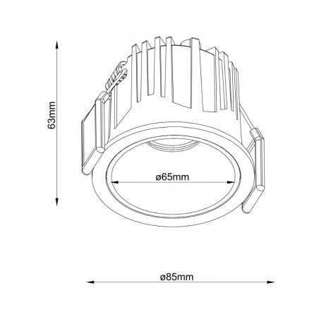 Encastré de plafond Alfa LED Dim (15W)