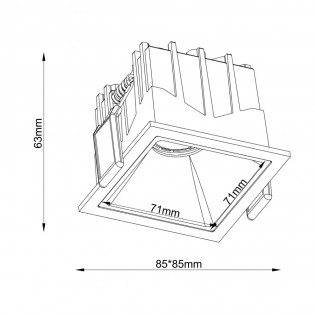 Encastré de plafond Alfa LED Dim II (15W)