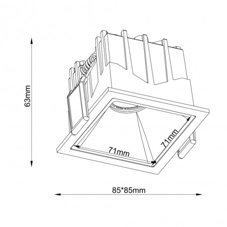 Encastré de plafond Alfa LED Dim II (15W)