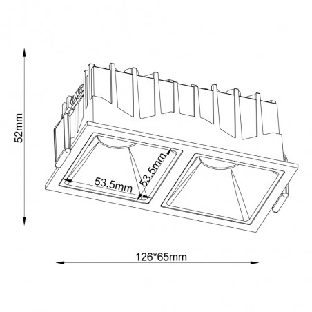 Encastré de plafond Alfa LED (2x10W)