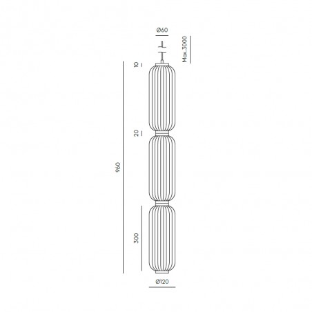 Lampe a suspension LED Elma (20W)