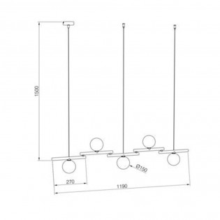 Lampe a suspension Zen (5 Lumieres)