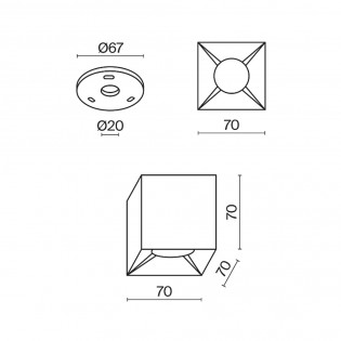 Spot de plafond Alfa LED II (12W)