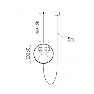 Lámpe a suspension LED Halo (5W)