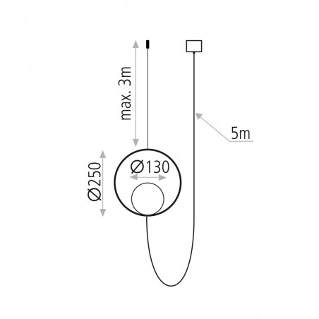 Lámpe a suspension LED Halo (5W)