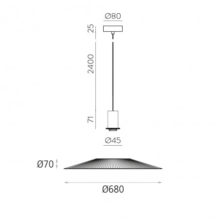 Lampe a suspension Pamela Corde 68