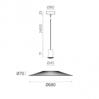 Lampe de plafond Pamela Ratán 68