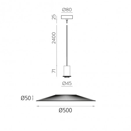 Lampe de plafond Pamela Ratán 50