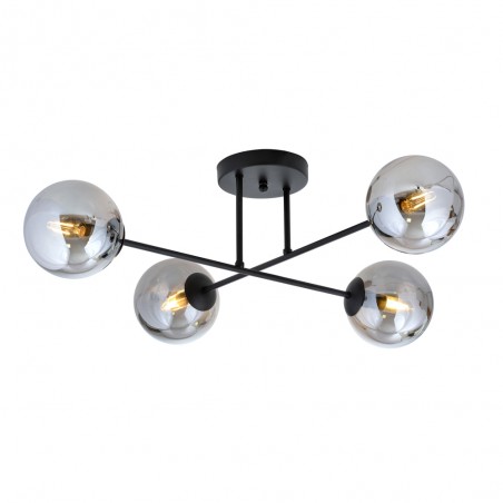 Plafonnier Nicolo Graphite (4 lumieres)
