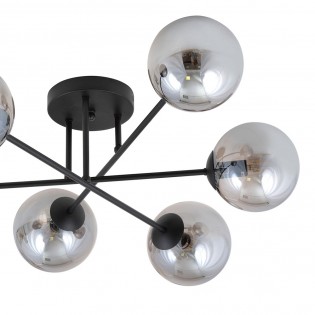 Plafonnier Nicolo Graphite (6 lumieres)