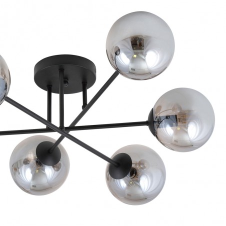 Plafonnier Nicolo Graphite (6 lumieres)