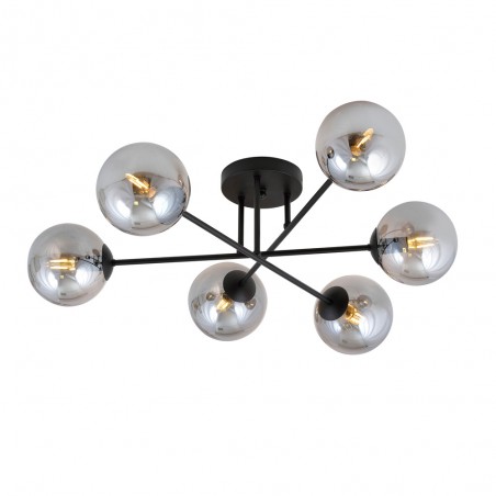 Plafonnier Nicolo Graphite (6 lumieres)