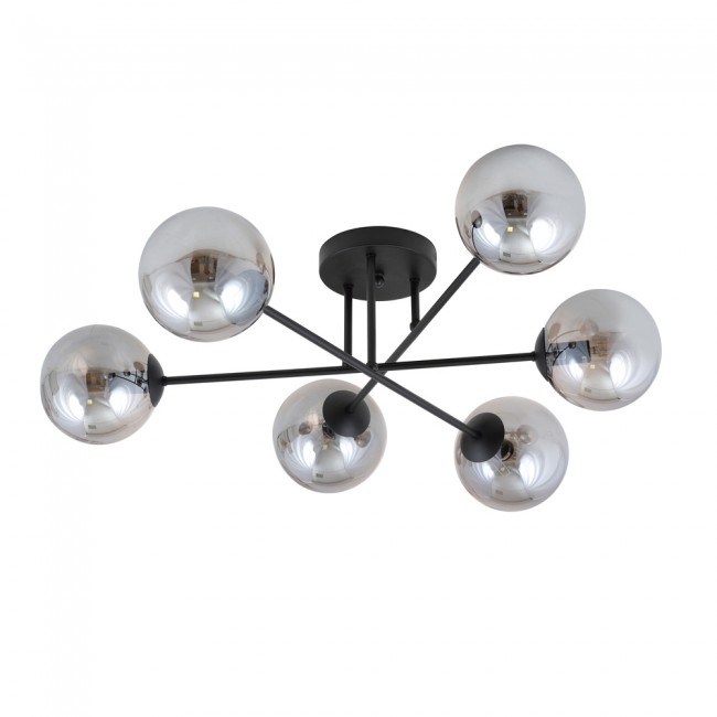 Plafonnier Nicolo Graphite (6 lumieres)
