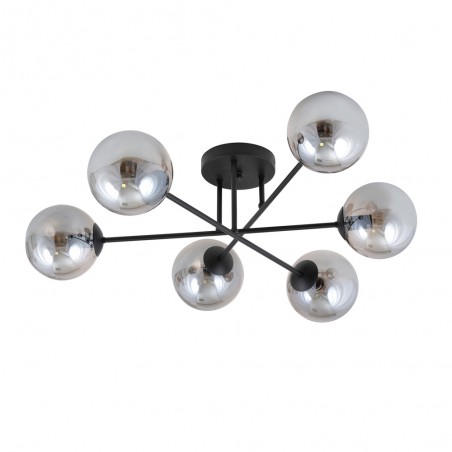 Plafonnier Nicolo Graphite (6 lumieres)